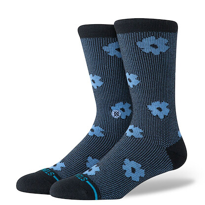 Stance Unisex Digital Daisy Crew Socks Black - A556A26DIG-BLK