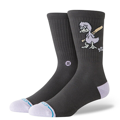 Stance Unisex Lights Out Crew Socks Charcoal - A556A26LIG-CHR