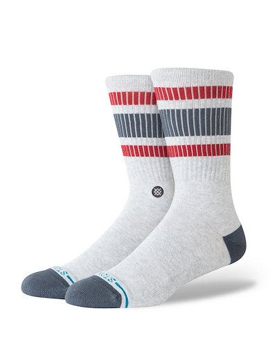 Stance Unisex Boyd Pop Stitch Crew Socks Heather Grey - A556C26BOY-HGR