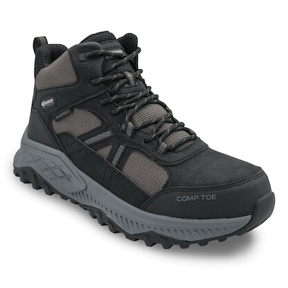 Avenger Men's Summit Trail Mid Black/Grey Composite Toe Work Boot - A7716