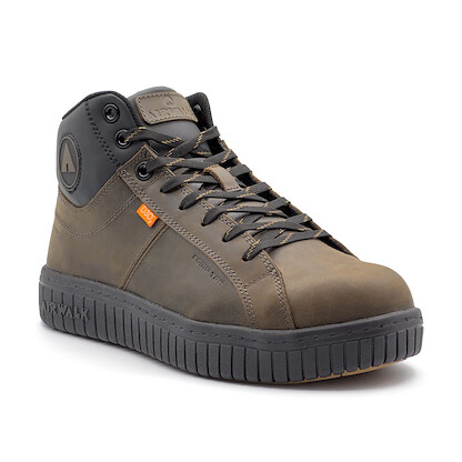 AIRWALK SAFETY Men's Deuce Met Composite Toe Internal Metatarsal Guard Work Boot Dark Coffee - AW5010