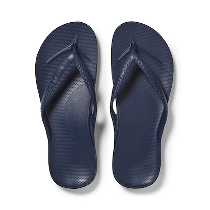 Archies Unisex Arch Support Flip Flops Navy - NVY-HAS