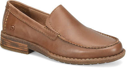 Born Men's Roger Moc Toe Loafer Brown (Maple) Full Grain Leather - BM0025106