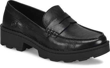 Born Women's Carrera Loafer Black Full Grain Leather - BR0041703