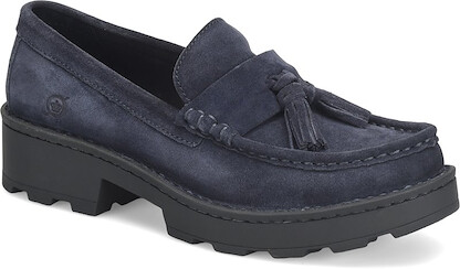 Born Women's Capri River (navy) Suede Loafer - BR0050172