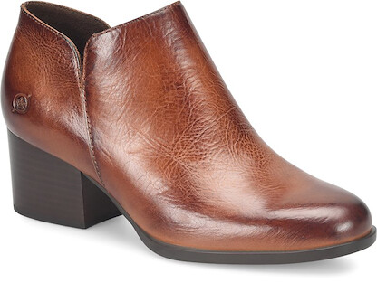 Born Women's Kenzi Ankle Boot Solera (Tan) Full Grain Leather - BR00617
