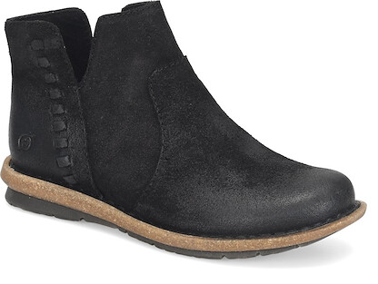 Born Women's Taj Ankle Boot Black Distressed Leather - BR0079809