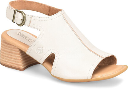 Born Women's Swinton Sandal White Leather - BR0081601