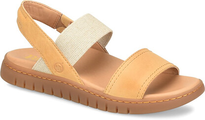 Born Women's Amabel Sandals Yellow Leather - BR0086407