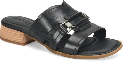 Born Women's Marianna Sandals Black Leather - BR0086603