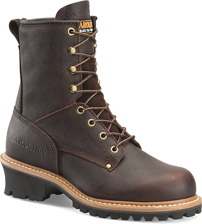 CAROLINA Women's 8" Elm Steel Toe Waterproof Logger Work Boot Dark Brown - CA1421