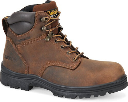 CAROLINA Men's 6" Engineer Soft Toe Waterproof Work Boot Dark Brown - CA3026