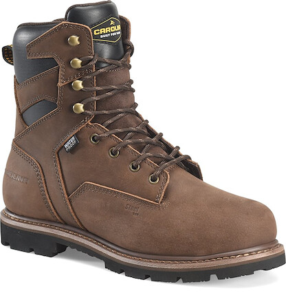 CAROLINA Men's 8" Gruntz Steel Toe Waterproof Work Boot Chocolate Brown - CA3599