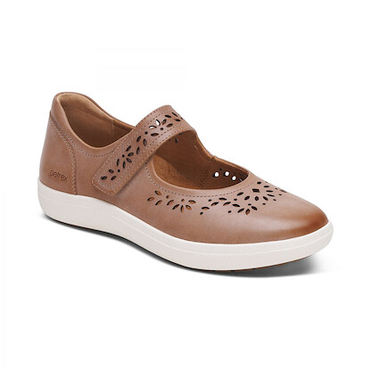 Aetrex Women's Erica Mary Jane Tan Cutout - CA424W
