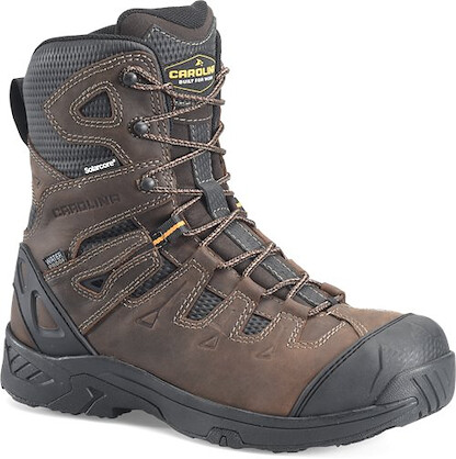 CAROLINA Men's 8" Freezer Waterproof SR EH Composite Toe Work Boot Dark Brown - CA4590
