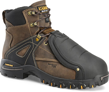 CAROLINA Men's 6" MIter Composite Toe External Metatarsal Guard Work Boot Dark Brown - CA5586
