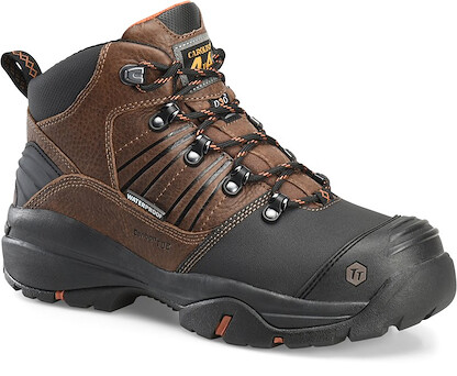CAROLINA Men's 6" Miter Carbon Composite Toe Internal Metatarsal Guard Work Boot Dark Brown - CA5587