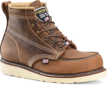 CAROLINA Men's 6" Amp USA Steel Toe Wedge Work Boot Brown - CA7811