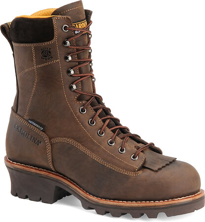 CAROLINA Men's 8" Birch Soft Toe Waterproof Logger Work Boot Brown - CA7022