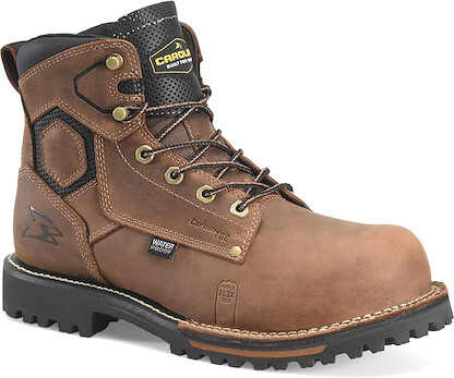 CAROLINA Men's 6" Pitstop Carbon Composite Toe Waterproof Work Boot Monk Brown - CA7542