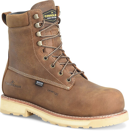 Carolina Men's 8"Carbon Composite Toe  Waterproof Work Boot Dark Tan