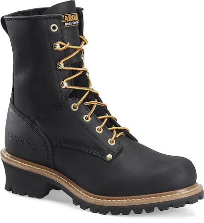 CAROLINA Men's 8" Elm Unlined Soft Toe Logger Work Boot Black - CA825