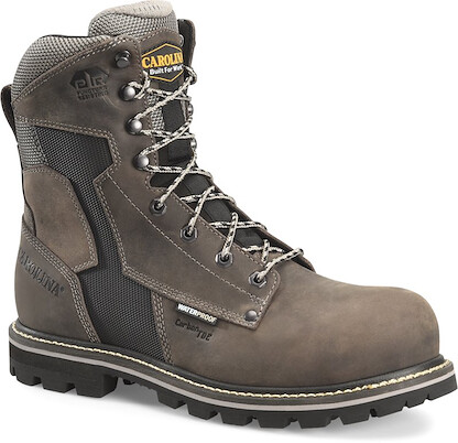CAROLINA Men's 8" I-Beam Carbon Composite Toe Waterproof Work Boot Grey - CA8542