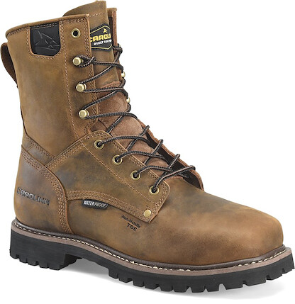 CAROLINA Men's 8" Judge Composite Toe Waterproof Work Boot Brown Crazy Horse - CA8621