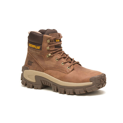 CATERPILLAR WORK Men's Invader Hi Steel Toe Work Boot Mushroom - P91596