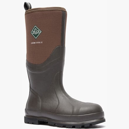 Muck Boot Company Men's 16" Chore Cool Tall Steel Toe EH Waterproof Work Boot Boot Brown - CSCTSTL