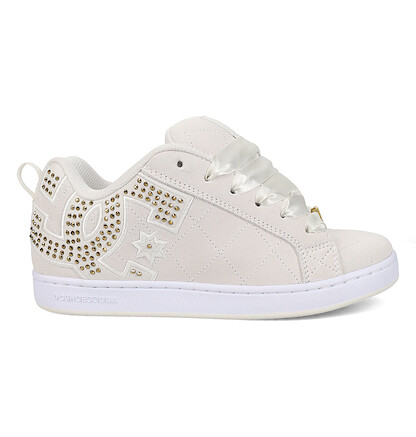 DC Shoes Women's COURT GRAFFIK Skate Shoe Off White/Gold - DC01666102-OFWHGD