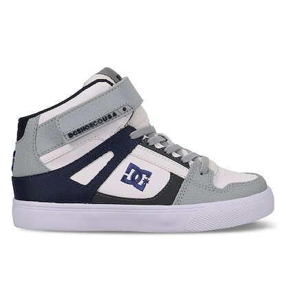 DC Kid's Pure Hi Top Ev Skate Shoes Grey/Blue/White - DC01795027-GYBLWH