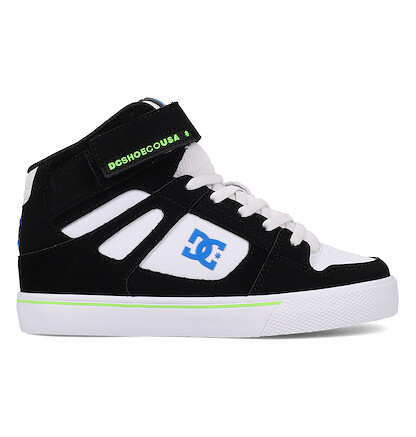 DC Kid's Pure Hi Top Ev Skate Shoes Black/Blue/White - DC01795065-BKBLWH