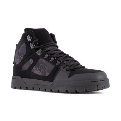 DC Work Crew Men's Pure Work High Top Composite Toe Waterproof EH Work Shoe Black Camo - DC60603