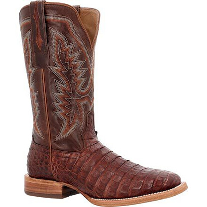 Durango Men's 13" PRCA Collection Caiman Belly Western Boot Cognac/Cigar - DDB0471