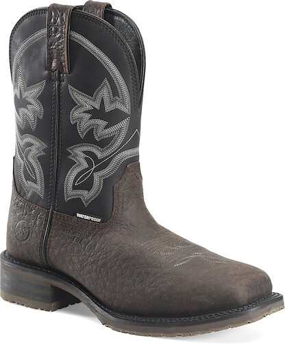 Double-H Boots Men’s Men’s 10” Ronan Composite Toe Waterproof ICE™ Stockman Work Boot Black - DH4151