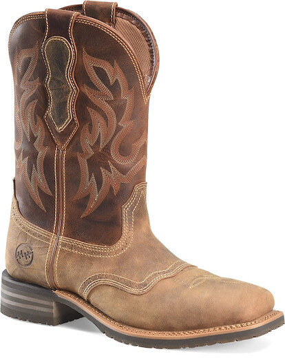 Double-H Boots Men’s 11” Cascase Wide Square Toe ICE™ Roper Western Boot Brown - DH4160
