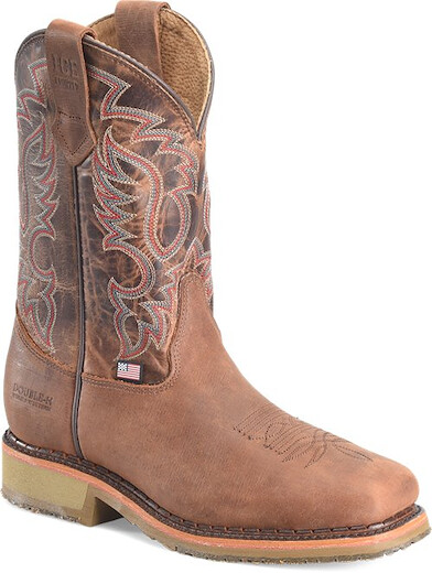 DOUBLE-H Men's 11" Clark Non-Metallic SR EH Soft Toe Roper Boot Tawny/Caramel - DH4675