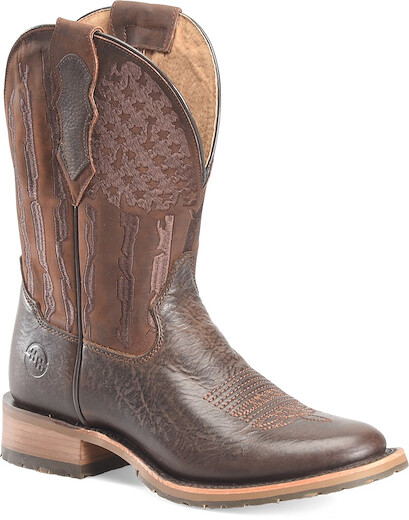 Double-H Boots Men’s 11” Beryl U Toe ICE™ Stockman Western Boot Brown - DH7032