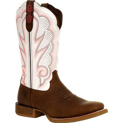 Durango Women's 12" Lady Rebel Pro™ Ventilated Western Boot Trail Brown/White - DRD0392