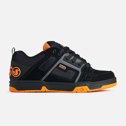 DVS Unisex Comanche Skate Shoe Black/Charcoal/Orange - DV01318004