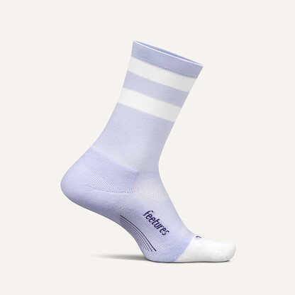 Feetures Unisex Elite Light Cushion Mini Crew Lilac High Top Stripe - E9067764