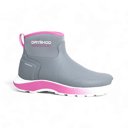 Dryshod Women's Evalusion Cuff Waterproof Boot Light Grey/Pink - EVA-WC-LGY