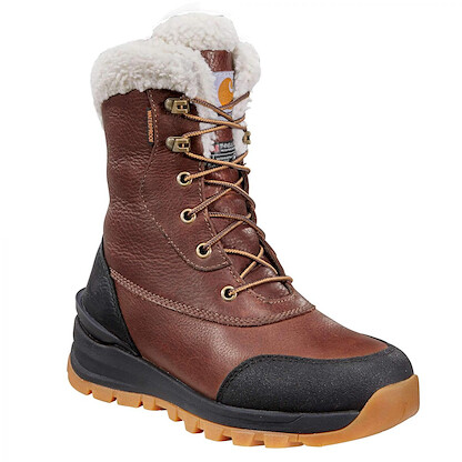 Carhartt Women's 8" Pellston Soft Toe EH Waterproof Insulated Work Boot Red Brown Full Grain Leather - FH8019-W