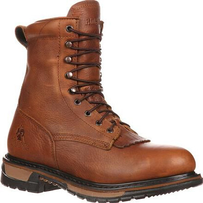 Rocky Men's 9" Original Ride Lacer Waterproof Western Boot Tan Pitstop - FQ0002723