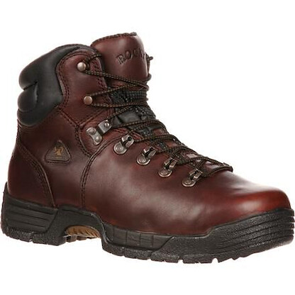 ROCKY WORK Men's 6" Mobilite Soft Toe Waterproof Work Boot Dark Brown - FQ0007114