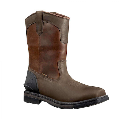 Carhartt Men's 11" Montana Wellington Waterproof Square Toe Work Boot Bison Brown Oil Tan - FQ1265-M