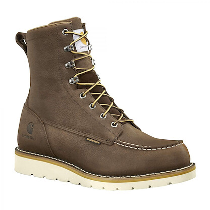 Carhartt Men's 8" Moc Toe Wedge Soft Toe Waterproof Work Boot Dark Brown - FW8095-M