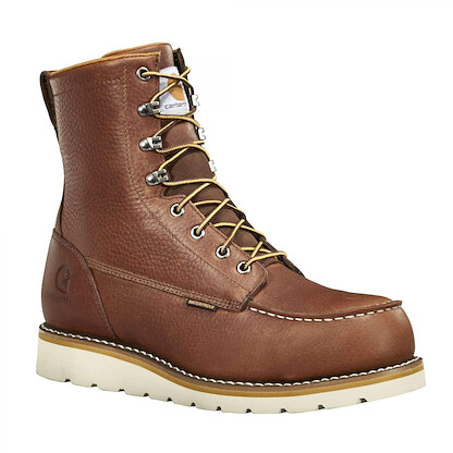 Carhartt Men's 8" Moc Toe Wedge Steel Toe Waterproof Work Boot Redwood - FW8275-M