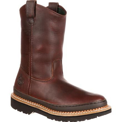 GEORGIA BOOT Men's 11" Georgia Giant Wellington Soft Toe Pull-On Work Boot Soggy Brown - G4274